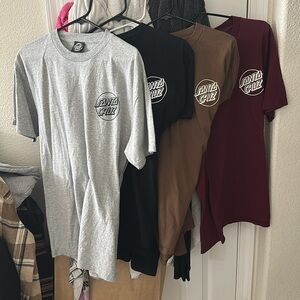 Santa Cruz Lot Of 4 Package Deal Shirts Excellent Condition